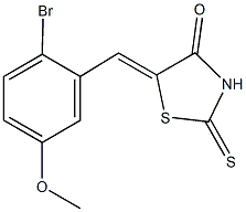 5-(2-bromo-5-methoxybenzylidene)-2-thioxo-1,3-thiazolidin-4-one Struktur