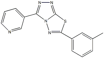 6-(3-methylphenyl)-3-(3-pyridinyl)[1,2,4]triazolo[3,4-b][1,3,4]thiadiazole Struktur