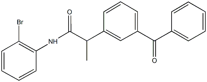 2-(3-benzoylphenyl)-N-(2-bromophenyl)propanamide Struktur