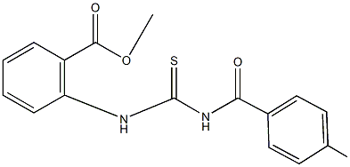 methyl 2-({[(4-methylbenzoyl)amino]carbothioyl}amino)benzoate Struktur