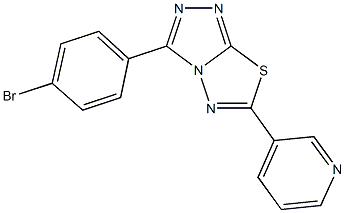 3-(4-bromophenyl)-6-(3-pyridinyl)[1,2,4]triazolo[3,4-b][1,3,4]thiadiazole Struktur