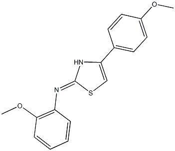 N-(2-methoxyphenyl)-N-(4-(4-methoxyphenyl)-1,3-thiazol-2(3H)-ylidene)amine Struktur