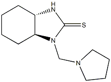 1-(1-pyrrolidinylmethyl)octahydro-2H-benzimidazole-2-thione Struktur