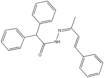 N'-(1-methyl-3-phenyl-2-propenylidene)-2,2-diphenylacetohydrazide Struktur