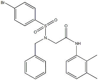 2-{benzyl[(4-bromophenyl)sulfonyl]amino}-N-(2,3-dimethylphenyl)acetamide Struktur