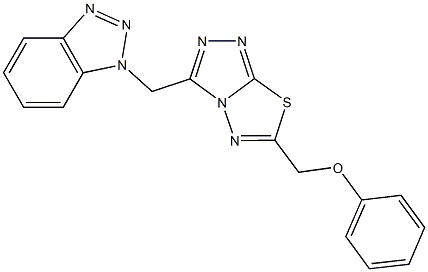 [3-(1H-1,2,3-benzotriazol-1-ylmethyl)[1,2,4]triazolo[3,4-b][1,3,4]thiadiazol-6-yl]methyl phenyl ether Struktur