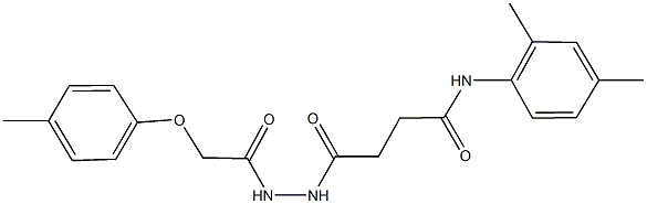 N-(2,4-dimethylphenyl)-4-{2-[(4-methylphenoxy)acetyl]hydrazino}-4-oxobutanamide Struktur