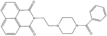 2-[2-(4-benzoyl-1-piperazinyl)ethyl]-1H-benzo[de]isoquinoline-1,3(2H)-dione Struktur