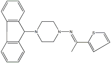 4-(9H-fluoren-9-yl)-N-[1-(2-thienyl)ethylidene]-1-piperazinamine Struktur