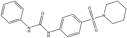 N-phenyl-N'-[4-(piperidin-1-ylsulfonyl)phenyl]urea Struktur