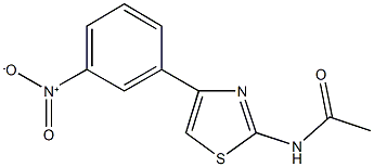 N-(4-{3-nitrophenyl}-1,3-thiazol-2-yl)acetamide Struktur