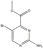 methyl 2-amino-5-bromo-4-pyrimidinecarboxylate Struktur