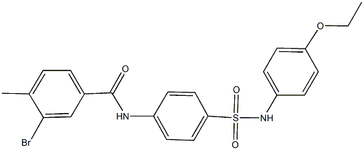 3-bromo-N-{4-[(4-ethoxyanilino)sulfonyl]phenyl}-4-methylbenzamide Struktur