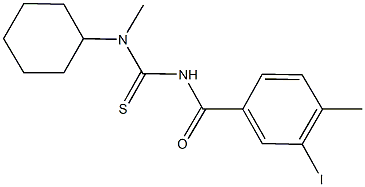 N-cyclohexyl-N'-(3-iodo-4-methylbenzoyl)-N-methylthiourea Struktur