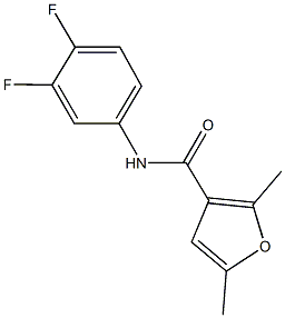 N-(3,4-difluorophenyl)-2,5-dimethyl-3-furamide Struktur