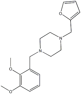 1-(2,3-dimethoxybenzyl)-4-(2-furylmethyl)piperazine Struktur