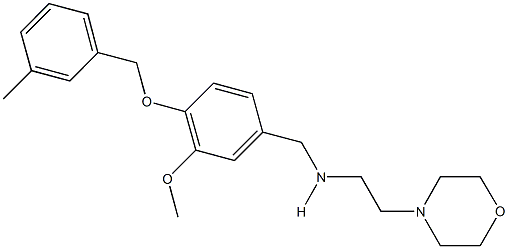 N-{3-methoxy-4-[(3-methylbenzyl)oxy]benzyl}-N-[2-(4-morpholinyl)ethyl]amine Struktur