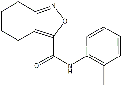 N-(2-methylphenyl)-4,5,6,7-tetrahydro-2,1-benzisoxazole-3-carboxamide Struktur