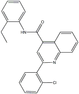 2-(2-chlorophenyl)-N-(2-ethylphenyl)-4-quinolinecarboxamide Struktur