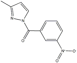 1-{3-nitrobenzoyl}-3-methyl-1H-pyrazole Struktur