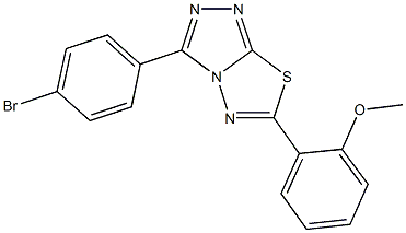 2-[3-(4-bromophenyl)[1,2,4]triazolo[3,4-b][1,3,4]thiadiazol-6-yl]phenyl methyl ether Struktur