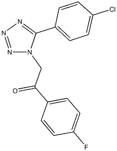 2-[5-(4-chlorophenyl)-1H-tetraazol-1-yl]-1-(4-fluorophenyl)ethanone Struktur