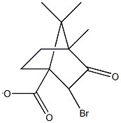 2-bromo-4,7,7-trimethyl-3-oxobicyclo[2.2.1]heptane-1-carboxylate Struktur