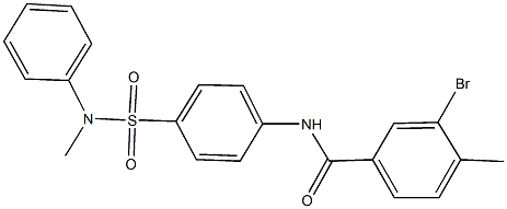 3-bromo-4-methyl-N-{4-[(methylanilino)sulfonyl]phenyl}benzamide Struktur