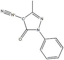 4-(1lambda~5~-diazynyl)-5-methyl-2-phenyl-2,4-dihydro-3H-pyrazol-3-one Struktur