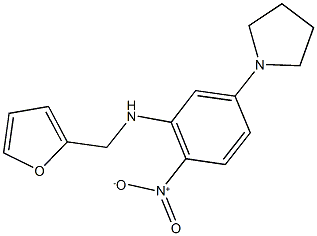 1-{3-[(2-furylmethyl)amino]-4-nitrophenyl}pyrrolidine Struktur