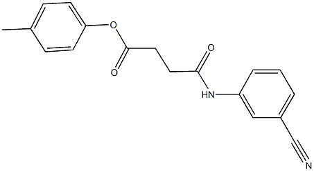 4-methylphenyl 4-(3-cyanoanilino)-4-oxobutanoate Struktur