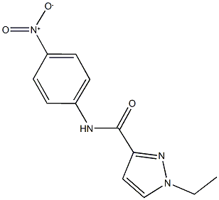 1-ethyl-N-{4-nitrophenyl}-1H-pyrazole-3-carboxamide Struktur