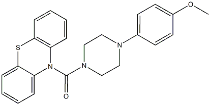 methyl 4-[4-(10H-phenothiazin-10-ylcarbonyl)-1-piperazinyl]phenyl ether Struktur