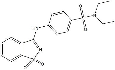 4-[(1,1-dioxido-1,2-benzisothiazol-3-yl)amino]-N,N-diethylbenzenesulfonamide Struktur