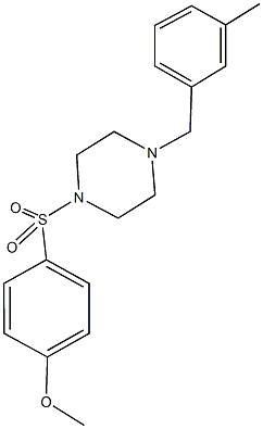 methyl 4-{[4-(3-methylbenzyl)-1-piperazinyl]sulfonyl}phenyl ether Struktur