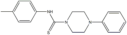 N-(4-methylphenyl)-4-phenyl-1-piperazinecarbothioamide Struktur