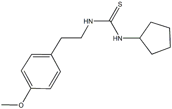 N-cyclopentyl-N'-[2-(4-methoxyphenyl)ethyl]thiourea Struktur