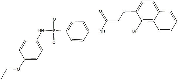 2-[(1-bromo-2-naphthyl)oxy]-N-{4-[(4-ethoxyanilino)sulfonyl]phenyl}acetamide Struktur