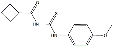 N-(cyclobutylcarbonyl)-N'-(4-methoxyphenyl)thiourea Struktur