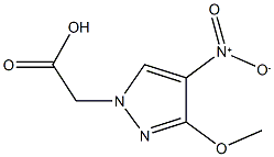 {4-nitro-3-methoxy-1H-pyrazol-1-yl}acetic acid Struktur