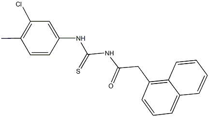 N-(3-chloro-4-methylphenyl)-N'-(1-naphthylacetyl)thiourea Struktur