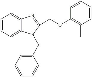 1-benzyl-2-[(2-methylphenoxy)methyl]-1H-benzimidazole Struktur