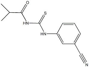 N-(3-cyanophenyl)-N'-isobutyrylthiourea Struktur