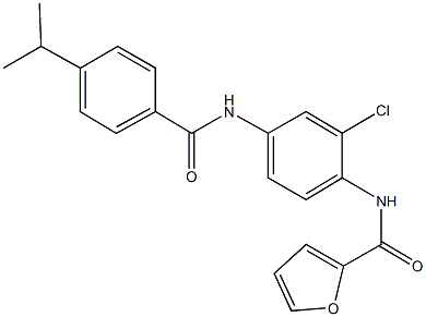 N-{2-chloro-4-[(4-isopropylbenzoyl)amino]phenyl}-2-furamide Struktur