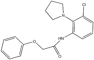 N-[3-chloro-2-(1-pyrrolidinyl)phenyl]-2-phenoxyacetamide Struktur