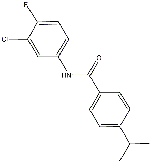 N-(3-chloro-4-fluorophenyl)-4-isopropylbenzamide Struktur