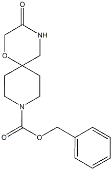 benzyl 3-oxo-1-oxa-4,9-diazaspiro[5.5]undecane-9-carboxylate Struktur