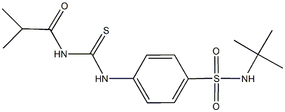 N-(tert-butyl)-4-{[(isobutyrylamino)carbothioyl]amino}benzenesulfonamide Struktur