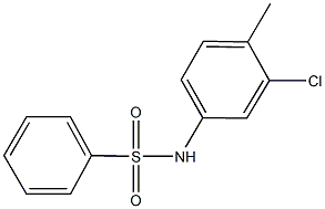 N-(3-chloro-4-methylphenyl)benzenesulfonamide Struktur