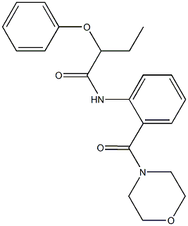 N-[2-(4-morpholinylcarbonyl)phenyl]-2-phenoxybutanamide Struktur